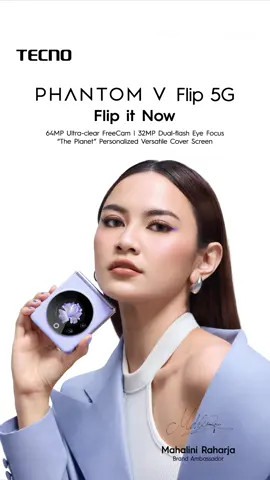 Flip it Now bareng TECNO PHANTOM V Flip 5G dan Mahalini untuk buat harimu semakin menyenagkan! Tunggu apalagi? Klik link di bawah ini! linkr.bio/tecnoindonesia #FlipitNow #PHANTOMVFlip5G #StopAtNothing #TECNOIndonesia