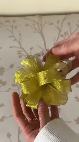 How to Make a Puff Bow  #giftwrapping #giftwrappingideas #wrappinggifts #presents #fyp #giftideas #christmas #gift #ideas #DIY #handmade #chocolate #puffbow #bow #christmasdecor 