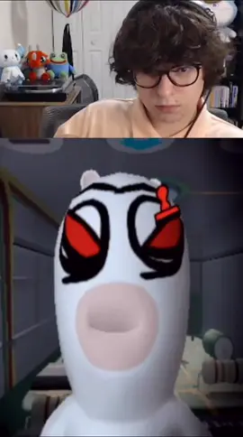 why is he so scary i have nightmares of him #rabbidsgohome #rabbids 