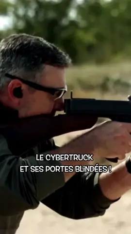 Le Cybertruck possède de série des portes blindées 🔫 #cybertruck #tesla #bulletproof #pog 