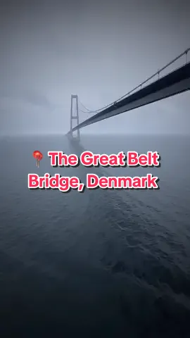 Hauntingly Beautiful 🌉 📍 The Great Belt Bridge, Denmark 🎥 @Sarah OSullivan  #fyp #fypシ #thalassophobia #Gephyrophobia #megalophobia #ocean #scaryocean #nature #natureismetal #scary #thalassophobia #phobia #creepy #scary #diving #deepocean #creepyvideos 