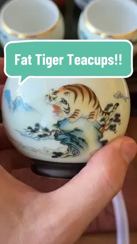 FAT TIGER TEACUPS 🐯 #tea #tiger #ohlawdhecomin #jessesteahouse #teacup #chinese #gongfutea #gongfucha #cute