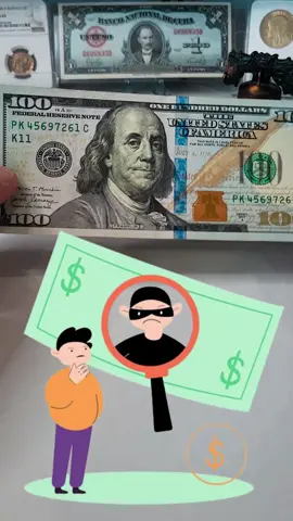 Detectar Billetes Falsos $100💵 #billetes #billetefalsos #usbill  #ciendolares #coleccionismo #numismatica_hobby #collector #fakebill #latino #latinostiktok #latinosenusa #coleccionismo #numismatic #numismaticos #billetesdeestadosunidos #monedasvaliosas #mexico #mexicanosenusa #dinero  #detectarbilletedfalso #money #fakemoneyprank #fakemoneys 