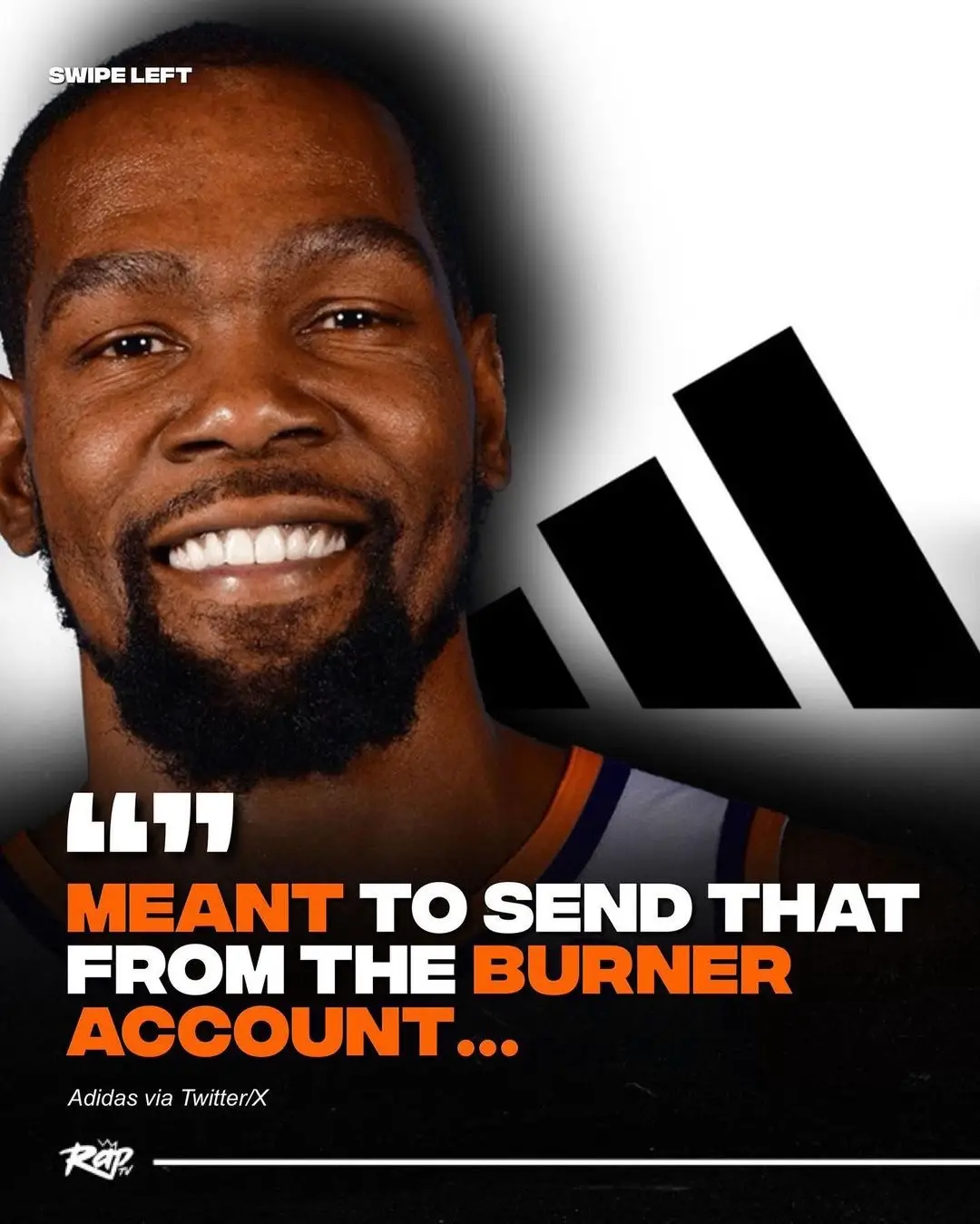 #Adidas tweeted and deleted a diss to #KevinDurant, then said they meant to send it from a burner account‼️😳 #RapTV #raptok #KD 