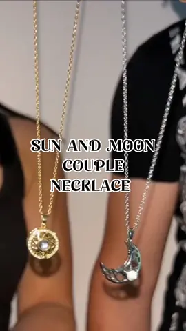 Sun and Moon Couple Necklace #couplenecklace #couplenecklaces #couplependent #sunandmooncouplenecklace #necklace #pendant #couple #couplegoals #friendship #foryourpage 