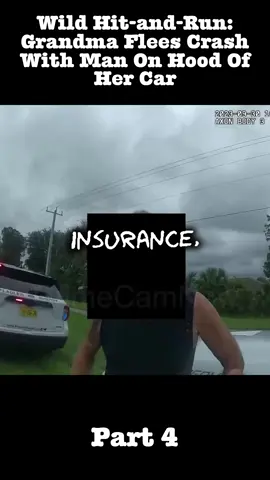Wild Hit-and-Run: Grandma Flees Crash With Man On Hood Of Her Car part 5  #policeofficer #pursuit #copusa #policeactivity #copstvshow #copsoftiktok #trending #foryoupage #fbyyy