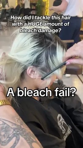 Hairdressers, did i tackle this bleach damaged disaster the way tou thought? #hairdresserreacts #bleachedamage #brokenhair #hairdresser #scalpbleach 