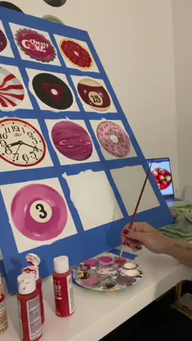 only one circle left!!! #paint #paintwithme #painttok #painting #circlepainting #canvas #art #artist #artistsoftiktok 