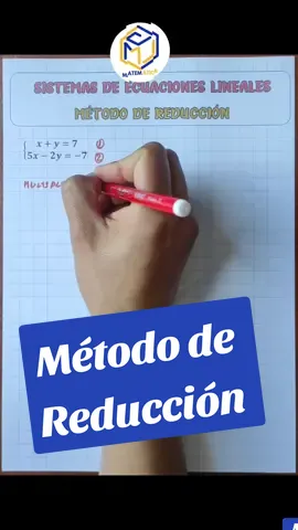 Sistemas de ecuaciones lineales utilizando el método de reducción #jpdmatematica #sistemasdeecuaciones #lineales #metododereduccion #sumayrestachallenge #math #escuela #colegio #profesor #parati 
