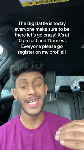 Everyone please go register for the Big Battle tonight on my page! Today is the day we go crazy and end all the drama! #fyp 
