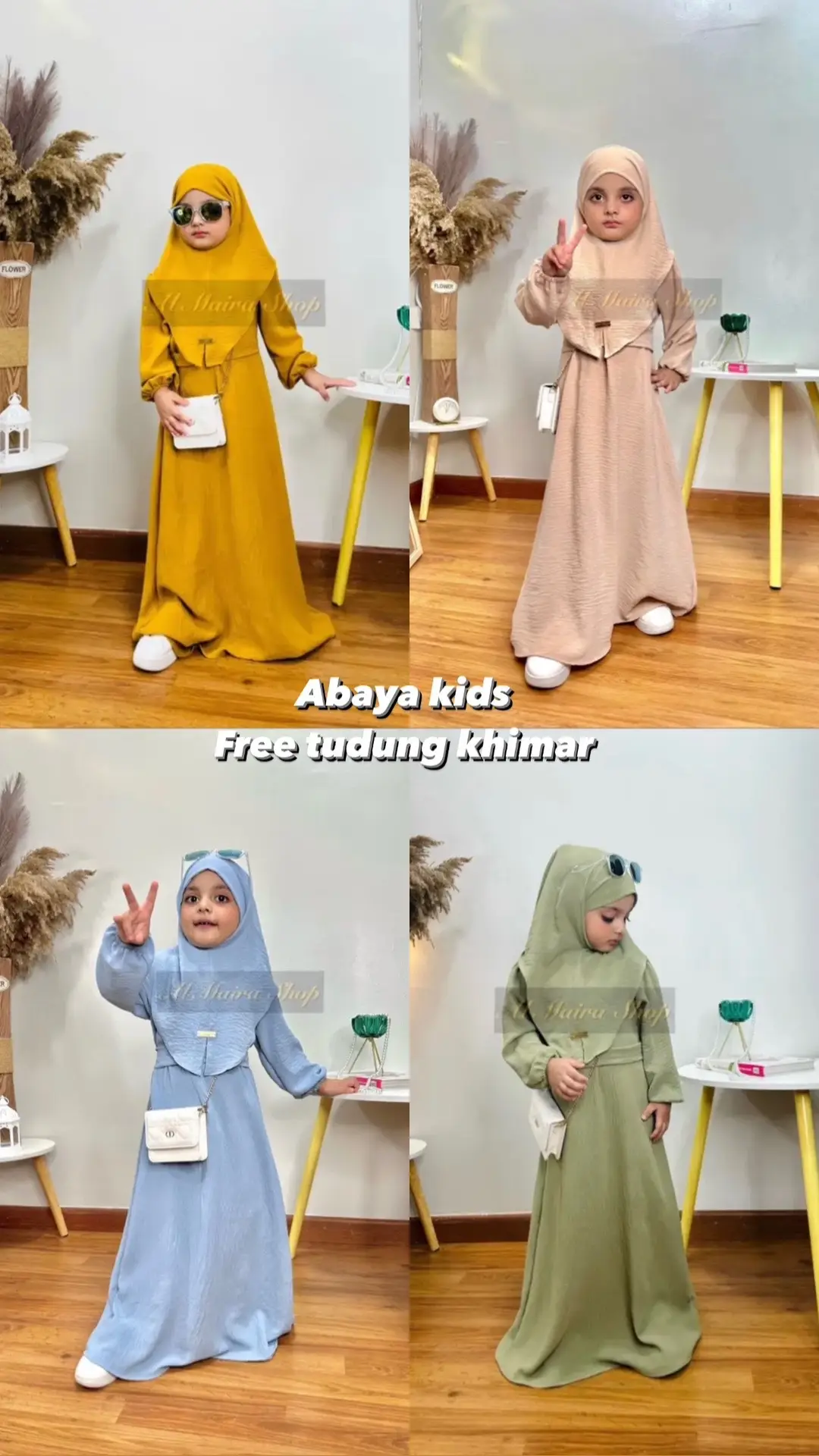 Dah restock abaya kids 😍