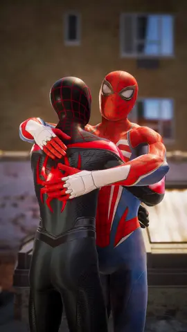 I guess I'm late with this trend  🕷️ hug Spider-Man 2 PS5 #spiderman2ps5 #milesmorales #peterparker #gaming #gamingphotography #ps5