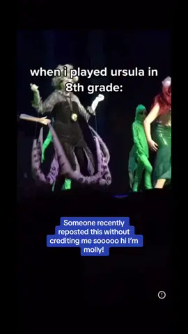 Should I post some urs content from the vault?💜 #theatrekid #broadway #actor #musicaltheatre #singer #musical #theatre #theatrekids #theaterkidscheck #ursula #poorunfortunatesoul #poorunfortunatesouls #ursula8thgrade #ursula8thgradevssenioryear 
