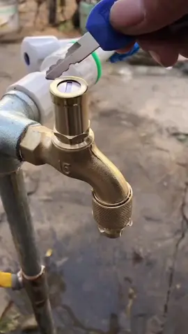 A solution for an outside faucet that can only be operated using a key