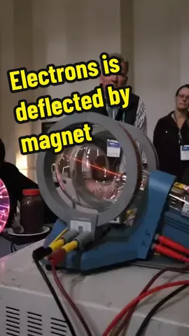 Electrons is deflected by permanent magnet #electro #electrons #magnet 