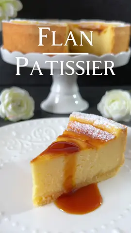 Flan Pâtissier Recipe 🤍 Dive into the world of Pâtisserie with our delightful Flan Pâtissier recipe. This exquisite combination of creamy pudding filling and buttery tart crust will captivate your taste buds. 📝 Ingredients: For the  Crust: - 200g all-purpose flour - 100g cold butter, diced - 40g sugar - 1 egg yolk For the Crème pâtissière (Pudding Filling) : - 4 eggs - 150g sugar - 80g cornstarch - Pinch of salt - 350g milk - 350g liquid cream (32% fat content) - 1 vanilla pod 👩🏻‍🍳 Preparation: 1. Preheat the oven to 180°C (356°F) with both top and bottom heat. 2. Knead flour, cold diced butter, sugar, and an egg yolk in a bowl to form a dough. Wrap the dough in plastic wrap and let it rest in the refrigerator for at least 30 minutes. Roll out the dough and place it in a greased 20 cm round baking pan, pressing it gently along the edges. 3. In a bowl, mix eggs, sugar, cornstarch, and a pinch of salt. Heat the milk in a saucepan, cut open the vanilla pod, scrape out the seeds, and add both to the milk. Bring to a brief boil. Slowly pour the hot milk into the egg-sugar mixture while stirring continuously. Pour the mixture back into the saucepan and thicken it on low heat, stirring constantly. Remove the vanilla pod and stir the cream again after it has cooled to avoid lumps. 4. Allow the pudding filling to cool completely before pouring it onto the cold crust. Pour the pudding filling onto the tart crust and spread it evenly. 5. Bake the Flan Pâtissier in the preheated oven for about 45-50 minutes until the surface is golden brown. 6. Remove from the oven and let it cool for approximately 4 hours before cutting. Tip: Elevate your indulgence by adding a dollop of caramel sauce to each slice. Enjoy this exquisite masterpiece with a seductive pudding filling! 👩🏻‍🍳🤍