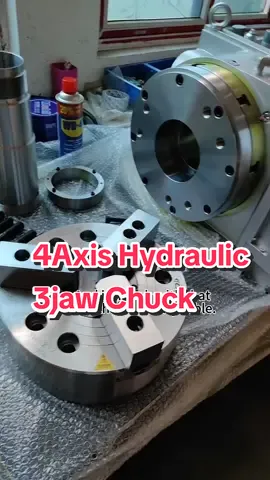 My customer ordered a set of: 4th axis rotary table with hydraulic three jaw Chuck. #5axis #4axis #CNC #4eksen #5eksen #cncmachining  #milling #cncmachine #5axiscnc #Simultaneousmachining #5thaxis #4thaxis  #rotarytable #rtcp  #cncprogramming #cncfreze #işlememerkezi #4eixos #cnc5eixos  #4ejes #5ejes #4axes #5axes #cncdikişlem#cncoperatoru_ #lathe #Mould #Fixture #clamps #mould #4trụccnc #5trụccnc  #5achsen  #токарь #металлообработка #токарныеработы #frezarkacnc #4ось #чпу #чпуфрезеровка #cncturning  #四軸 #五軸 #转台 #數控分度盤 #潭佳 #dikişleme #işlemmerkezi #TJR #4axismilling #5axismachining 