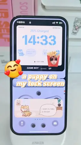 a puppy on my lock screen!!!@mico.official_ #micowidget #cute #fyp #fypシ #puppy #pet #iphone