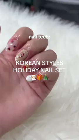 When the nail tech does their magic ✨ 📍Socal - DM me for the location/technician  #koreannails #koreangirl #koreantiktok #koreanstyle #nails #holidaynails #cutenails #christmasnails #gelxnails #beauty #kbeauty #beautyhacks #fyp 