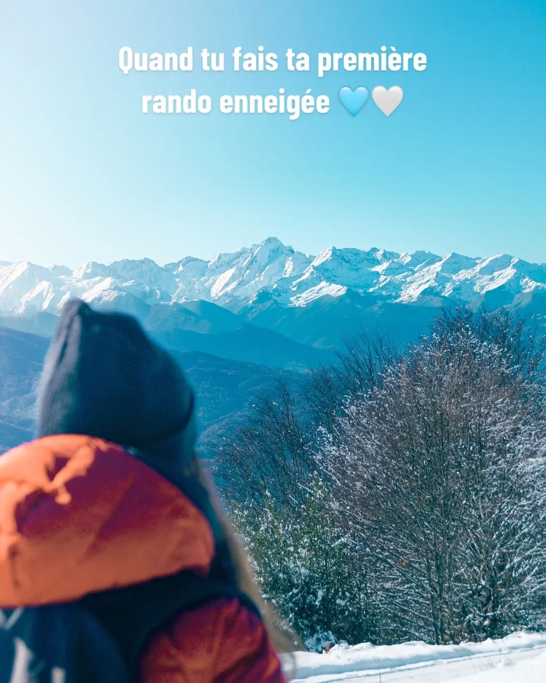 C’etait tellement beau 🤍❄️ #rando #moutains #neige #winter #landscape 