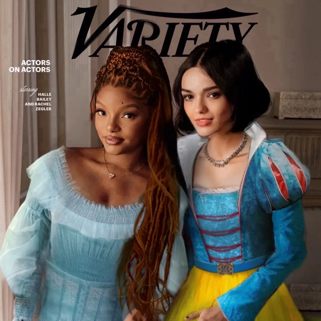 Ariel e Branca de Neve 🤍 #HalleBailey  #RachelZegler