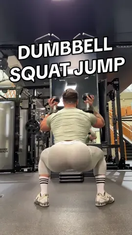 BUILD GLUTE MASS👉 “Dumbbell Squat Jump!” Its Money!👌 #glutes #GymTok #foryou 