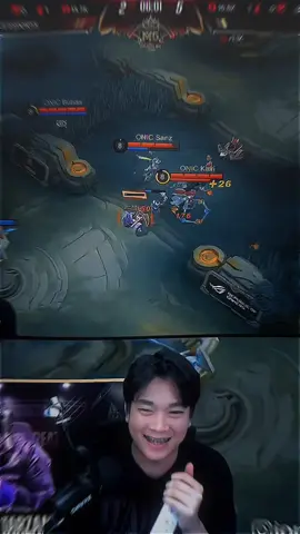 Reaksi Jonathan Liandi melihat Sanz main gusion di M5 #mlbbm5 #GamingOnTikTok #sanz #onicsanz #jonathanliandi #onicesport #mobilelegends_id 