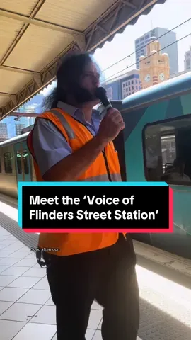 Goooooood afternoon, meet Laurence Hewson – Melbourne’s latest local legend whose penchant for whimsical upbeat proclamations and joke-filled riffs has amused Flinders Street Station commuters and sparked a cult following on social media.  Video: Sophie Boyd #voiceofflinderstreet #flinderstreet #melbourne @Voice of Flinders Station 