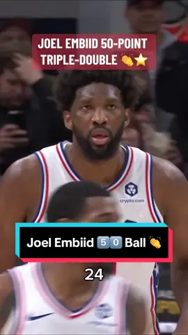 Joel Embiid ties Wilt Chamberlain for the most games with 50+ points, 10+ rebounds, and 5+ assists in @Philadelphia 76ers franchise history! 👏⭐️ #NBA #JoelEmbiid #MVP #WiltChamberlain 