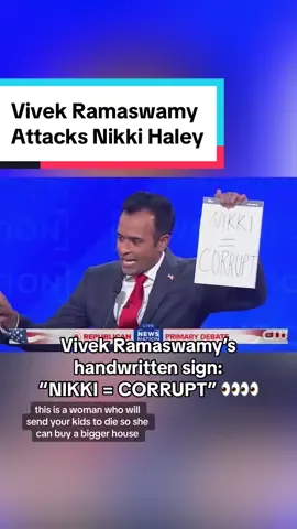 Vivek did NOT hold back in his attack on Nikki Haley for “corruption” and using “identity politics” #fyp #news #politics #political #politicalnews #politicaltiktok #2024election #republicandebate #gopdebate #vivekramaswamy #nikkihaley #2024president #debate #election #vote #republican #gop #corruption #corrupt #trans #woke #woman  