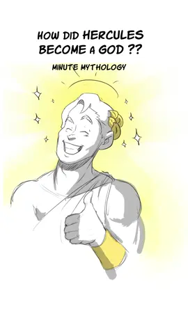 How Hercules/Heracles ascended from mortal to God - in 60 seconds!! #greekmythology #art #sketches #mythology 