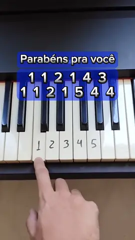 Parabéns pra você #auladepiano 