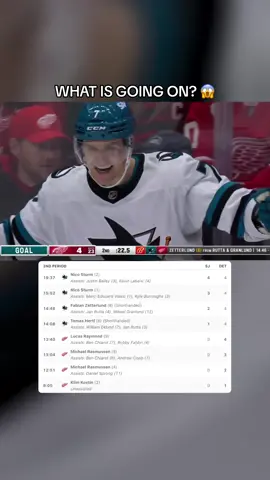 THE MOST GOALS BY ANY 2 TEAMS IN A PERIOD THIS SEASON 🚨 #NHL #hockey #RedWings #Sharks #goals #goal #hockeytok 