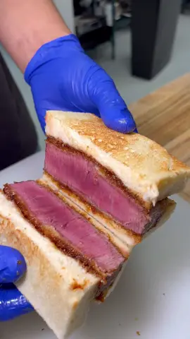 $200 A5 WAGYU KATSU SANDWICH in Las Vegas #wagyu #katsu #gyu #lasvegas #vegasfood #lasvegasfood #foodontiktok #foodvlog #wagyubeef 