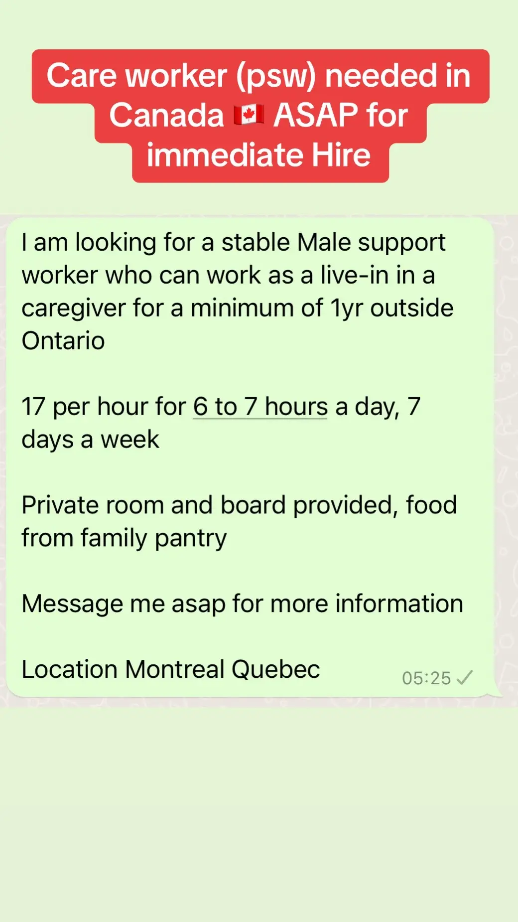 Looking for care worker (psw) In Canada for immediate Hire . If interested send dm #jobsincanada2023 #nigeriansincanada #nigeriansincanada🇳🇬🇨🇦 #africansincanada #fyp #viral #trending 