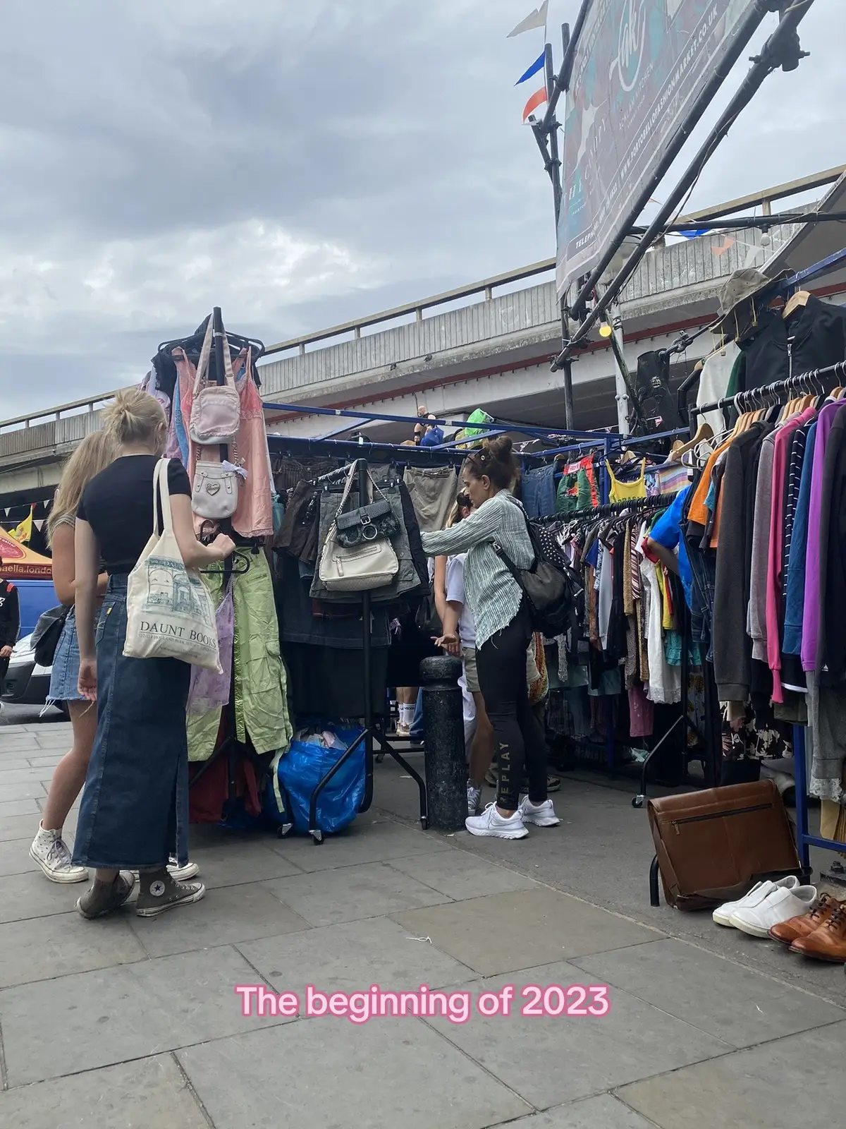 The start to the end ✨ #thebeginning #2023 #beforeandafter #y2k #londonvintage #portobellomarket #2000snostalgia #londonmarket #miniskirt 