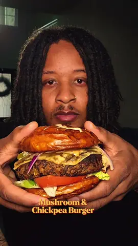 I haven't had this Mushroom Chickpea Burger since my last video so I decided to make it again with a twist! I swapped out the oyster mushrooms for maitake Mushrooms and I added red and green bell peppers as well. Recipe ⬇️: Ingredients: 8 oz maitake Mushroom 8 oz portobello Mushrooms  1 14 oz can chickpeas, drained and rinsed 1/2 red onion, diced 1/4 green bell pepper, diced 1/4 red bell pepper, diced 1 tbs avocado oil plus more for frying burgers Pink Himalayan salt  Black pepper 1-2 tsp Garlic powder  1-2 tsp Onion powder 1/2 tsp crushed red pepper 1/2 tsp Rosemary  2 tsp BBQ Bomb by @Kendo Spice  Sliced tomatoes  Vegan pretzel bun Lettuce Sliced red onions Sliced pickles Homemade Mac Sauce: 1/2 cup vegan mayo 2 tablespoons dill or sweet pickle relish 1 tablespoon finely minced onion 2 tablespoons natural ketchup or barbecue sauce  2 teaspoons yellow mustard 1 teaspoon white vinegar 1/2 teaspoon paprika 1/4 teaspoon salt 1/4 teaspoon garlic powder 1/4 teaspoon onion powder My new EBook is now available for purchase on my website! #fyp #chickpeaburger #chickpearecipes #mushroomrecipes #burger #burgerlover #mushroomburger #veggieburger #plantbasedtiktok #healthyliving #voiceover #healthylifestyle #healthiswealth #cooking #cookingathometiktoktv #veganrecipes #vegantiktok #plantbasedbrandon #maitakemushrooms 