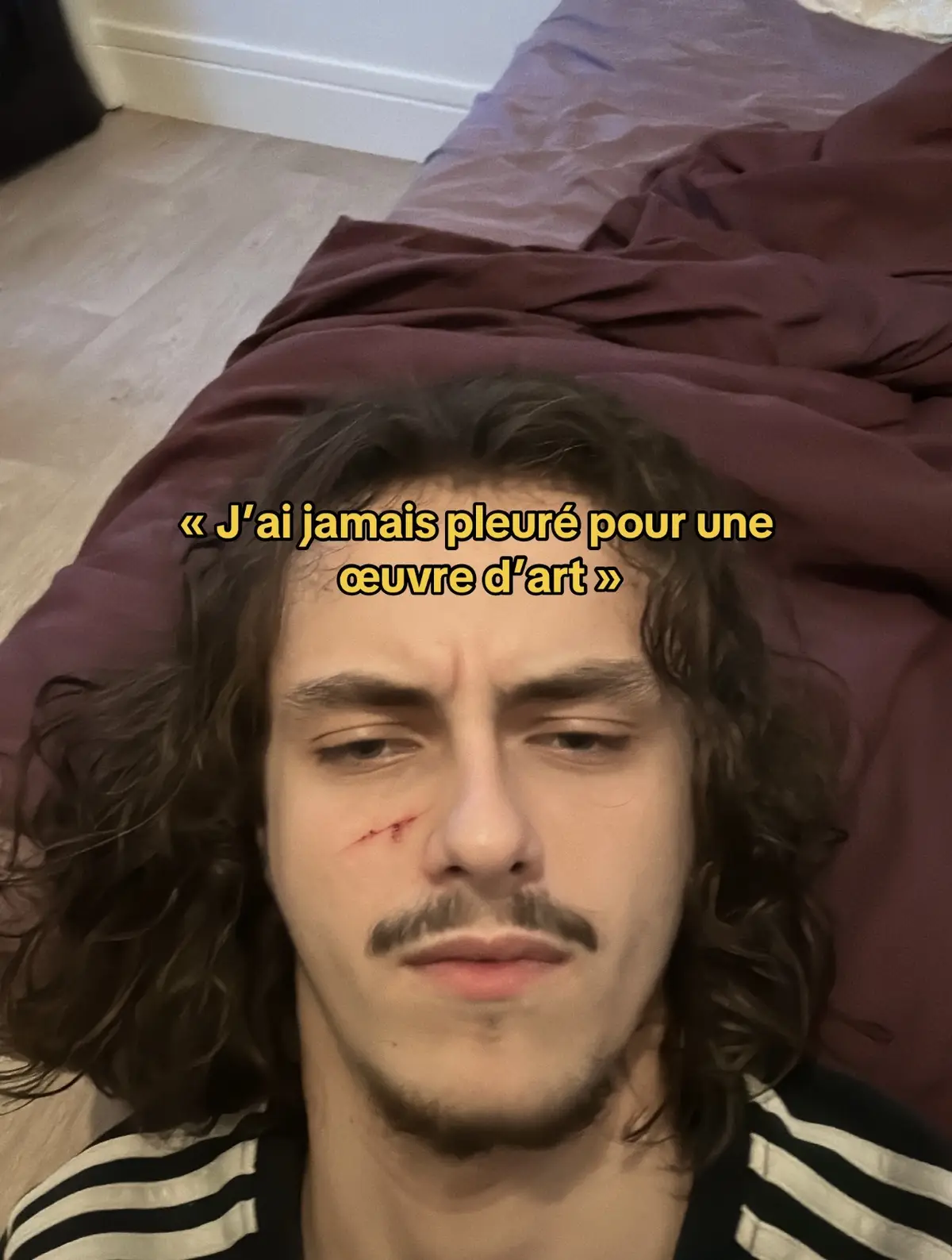 Cette oeuvre est incroyable, j'ai mélangé mon analyse personnel avec celle de l'artiste car cette oeuvre m'a vraiment parlé 🥹 ! (I'm nothing without you (2012), kessler) #art #artist #emotions #shook #sad #aesthetics #storytime #anecdote #explication 