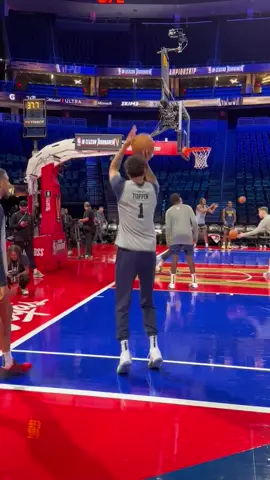 A friendly competition between Obi Toppin and Tyrese Haliburton. 😅