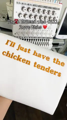 #embroideredsweatshirt #dinonuggets #dinonuggetsforlife #chickentenders 