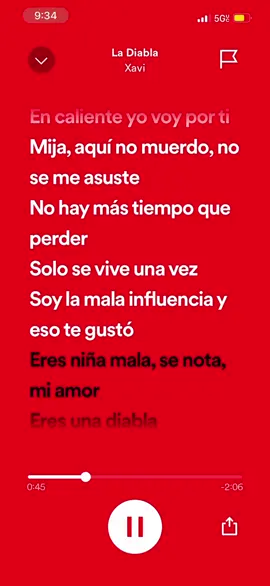 La Diabla by Xavi #music #lyrics #fyp #foryou 