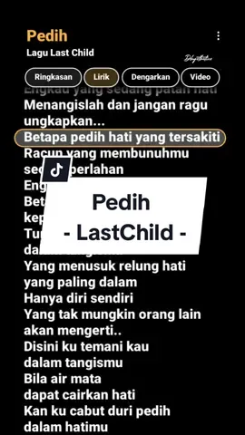 Cerita sini... #pedih #lastchild #lyrics #dhysthetics 
