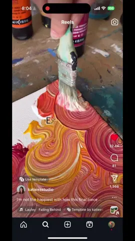 @Katie Over for inspiring this disaster with her amazing paintings (featured at beging). Safe to say im painting over mine😂 #paintingfail #swirlpainting #painter #artfail #badart #acrylic #canvas #painting #art #funnyartfail 