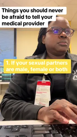 Things you shouldnt be afraid to tell your healthcare provider #LearnOnTikTok ##reproductivehealth #sexualhealthcontent #sexeducation #healthhistory #gynvisit #opencommunication #nojudgementzone #sexualhistory #stiscreening #stisymptoms 