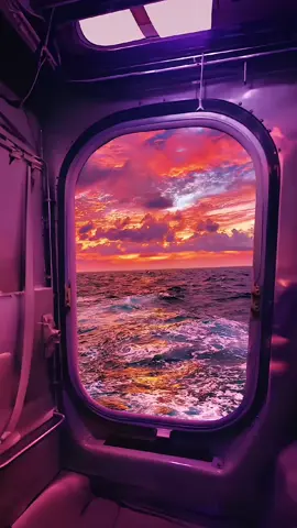 The sunset at sea, nature is so wonderful. #sunset #fyp #ocean 