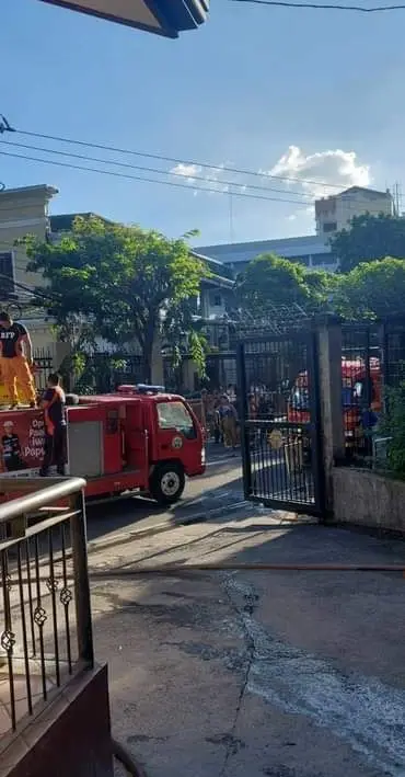 Breaking news: Our heritage church is on fire incident on past 4pm. The Holy Rosary Parish (Pisamban maragul) back side and the area of Blessed Sacrament but in the grace of God the Blessed Sacrament is safe and no damage. #HRP #catholic #Jesus #grace #HolyRosaryParish #catholicknows #catholictiktok #fyp 