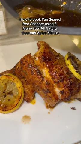 Pan Seared Red Snapper | Tutorial #EMarieEats INGREDIENTS: 🌿❤️ SEAFOOD BAE All Natural Gourmet Spice Blend & Roasted Garlic Butter  EVERYTHING ELSE YOU NEED:  🐟 Red Snapper - use filets so you can dig in w/o worrying about bones. 🐟 Lemon - wakes up your taste buds with a citrus element  🐟 Olive Oil - EVOO & Avocado are great options also 