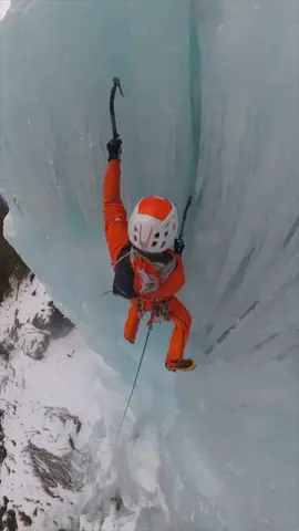 Steep ice climbing with Dani Arnold  #iceclimbing #climbing #mixedclimbing #liveclimbrepeat #extremesports #mountains #climbinglife 