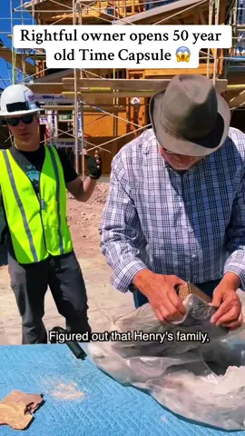 Rightful owner opens 50 year old Time Capsule 😱 Found buried Item at construction site, belongs to a man's and this 50 year old time capsule was left by his mother. 