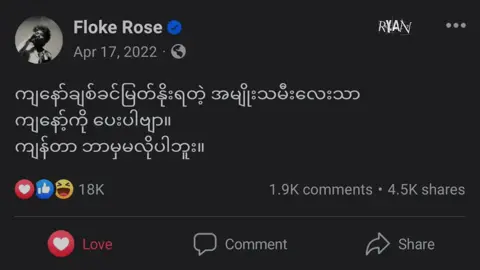 ချစ်သော#foryoupage #foryou #tiktok #fyp #myanmarsong #flokerose 